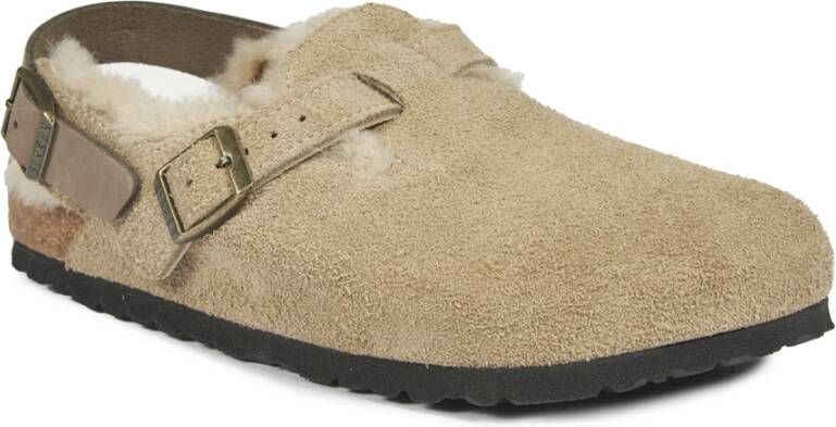 Birkenstock Beige Platte Schoenen Beige Dames