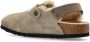 Birkenstock Beige Suède Sandalen met Shearling Voering Beige Dames - Thumbnail 16