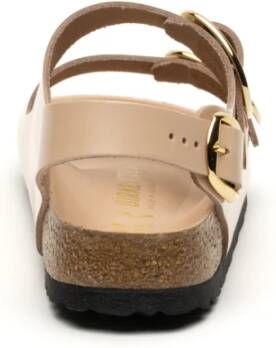 Birkenstock Beige Sandalen Milano Big Buckle Shine Beige Dames