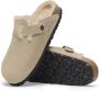 Birkenstock Beige Suède Boston Klomp Sandalen Beige - Thumbnail 13