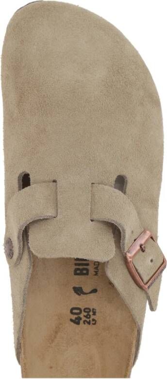 Birkenstock Beige Suède Mule Sandalen Beige Dames