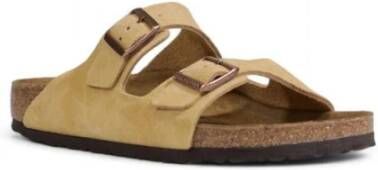 Birkenstock Beige Suède Sandaal Herfst Winter Collectie Beige Dames