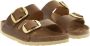 Birkenstock Big Buckle Geolied Leren Sandaal Brown Dames - Thumbnail 4