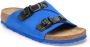 Birkenstock Blauwe Suède Leren Casual Sandaal Blue Heren - Thumbnail 2