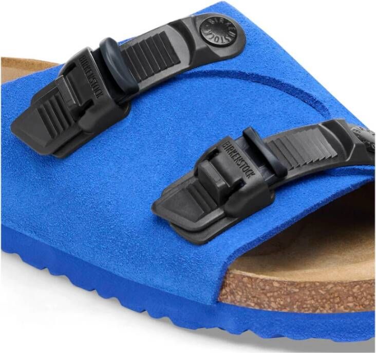 Birkenstock Blauwe Suède Leren Casual Sandaal Blue Heren