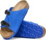 Birkenstock Blauwe Suède Leren Casual Sandaal Blue Heren - Thumbnail 5