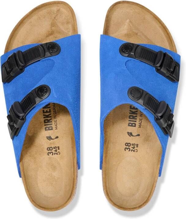 Birkenstock Blauwe Suède Leren Casual Sandaal Blue Heren