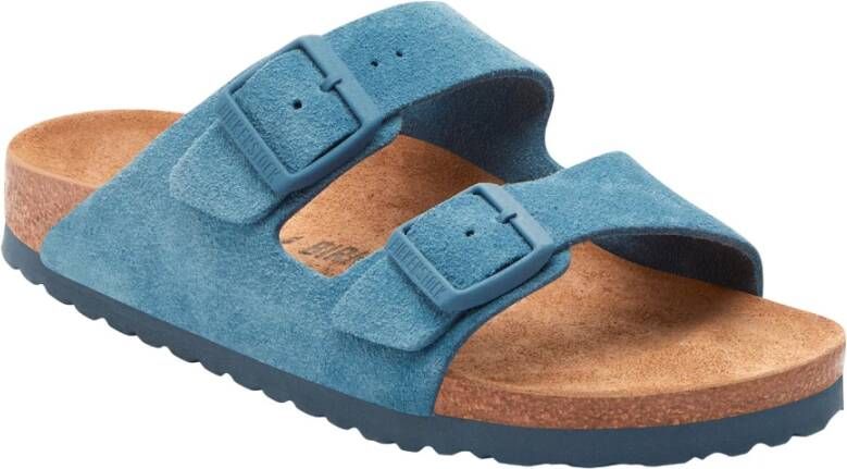 Birkenstock Blauwe Suède Sandaal Arizona Blue Dames