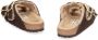 Birkenstock Bontgevoerde Shearling Slides Brown Heren - Thumbnail 3