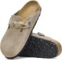 Birkenstock Boston Braided Suede Leather Taupe Narrow - Thumbnail 11