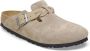 Birkenstock Boston Braided Suede Leather Taupe Narrow - Thumbnail 13