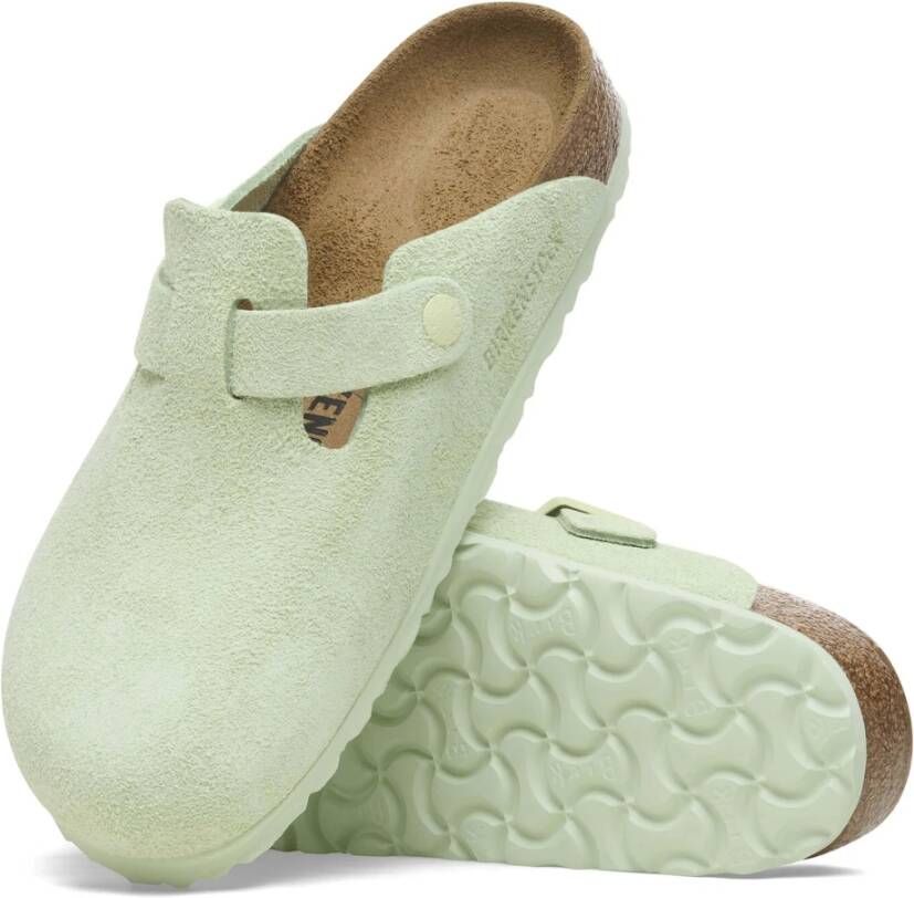 Birkenstock Boston Sandalen Green Dames