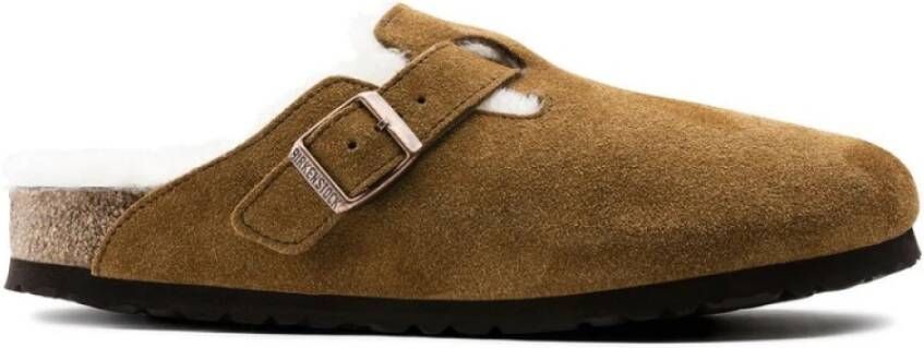 Birkenstock Boston Shearling Klompen Brown Dames