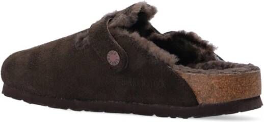 Birkenstock Boston VL Suède Slippers Brown Dames