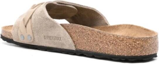 Birkenstock Bruin Suède Slide Sandalen Brown Dames