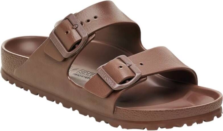 Birkenstock Bruine Leren Sandalen Brown Dames