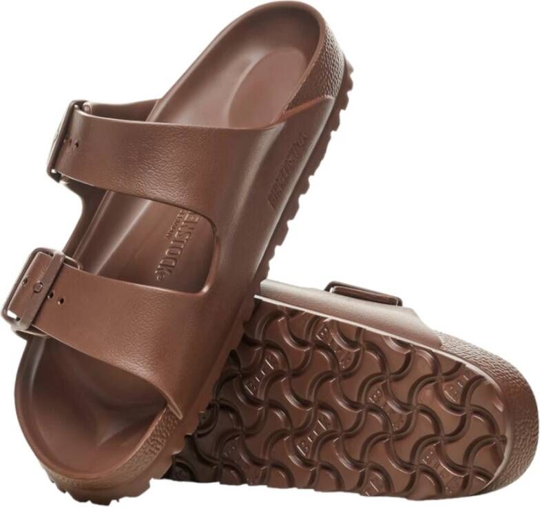 Birkenstock Bruine Leren Sandalen Brown Dames