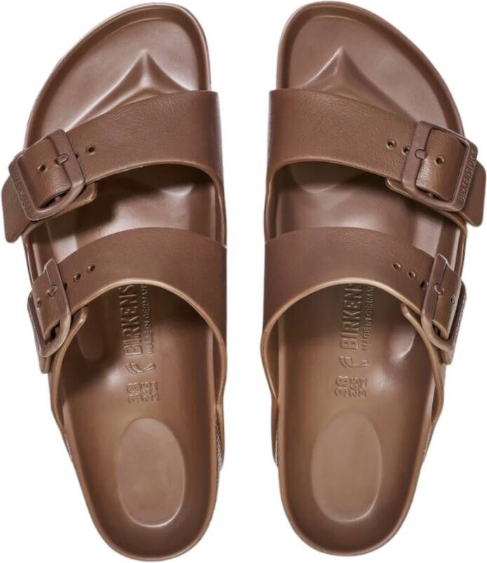 Birkenstock Bruine Leren Sandalen Brown Dames