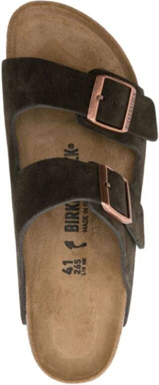 Birkenstock Bruine leren sandalen Brown Heren