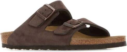 Birkenstock Bruine suède Arizona BS pantoffels Brown Heren