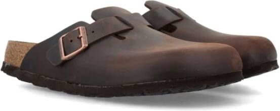 Birkenstock Bruine Suède Sandalen met Gesp Sluiting Brown Heren