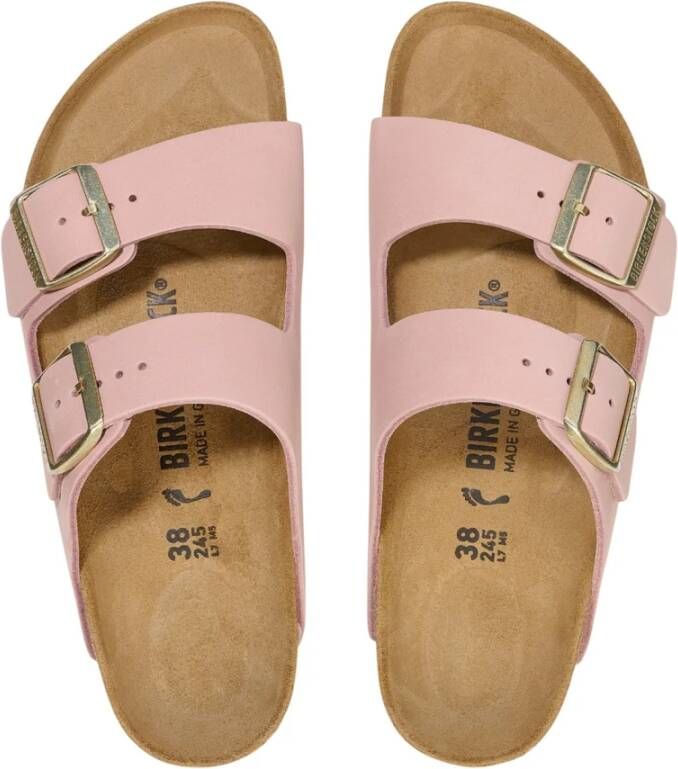 Birkenstock Casual Roze Leren Dames Sandalen Pink Dames