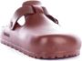 Birkenstock Bruine Logo Sandalen Gesp Sluiting Rubberen Zool Brown Dames - Thumbnail 12