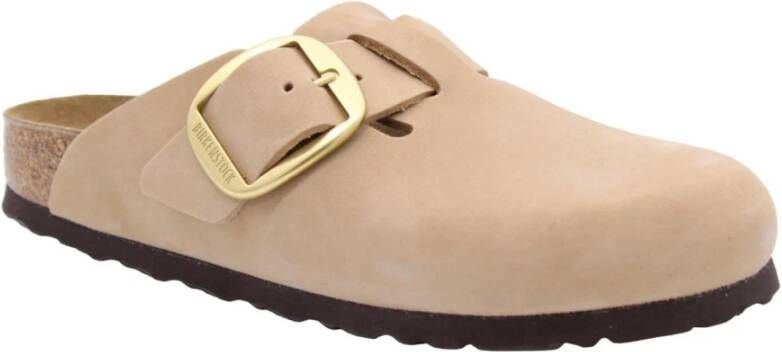 Birkenstock Comfortabele Knuppel Slipper voor dagelijks gebruik Beige Dames