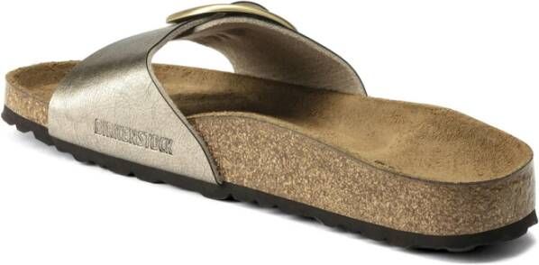 Birkenstock Comfortabele Taupe Slider Sandalen Beige Dames