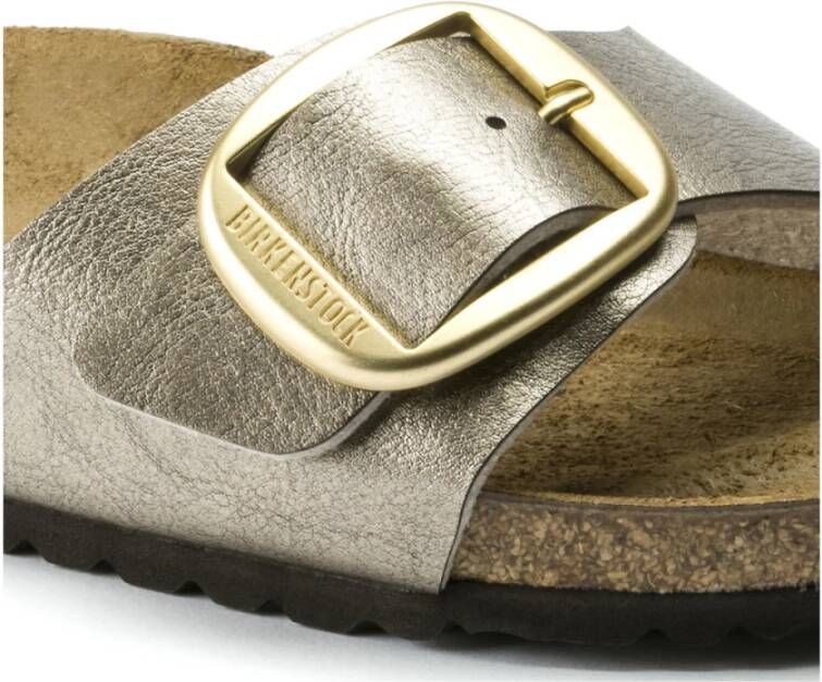 Birkenstock Comfortabele Taupe Slider Sandalen Beige Dames