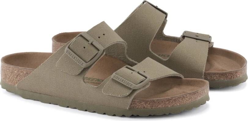 Birkenstock Canvas Arizona Sandalen Groen Dames