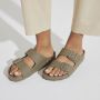 Birkenstock Arizona Tex Canvas Veg Faded Khaki Slides & sandalen 1023958 - Thumbnail 13