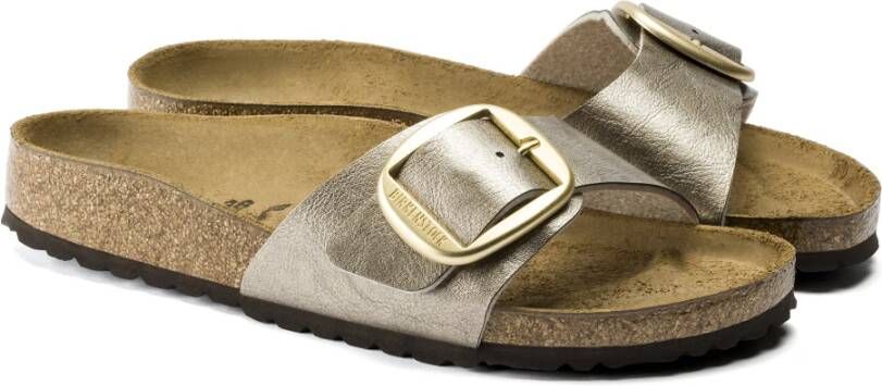 Birkenstock Damessandalen Madrid Big Buckle Birko-Flor Large Grijs Dames