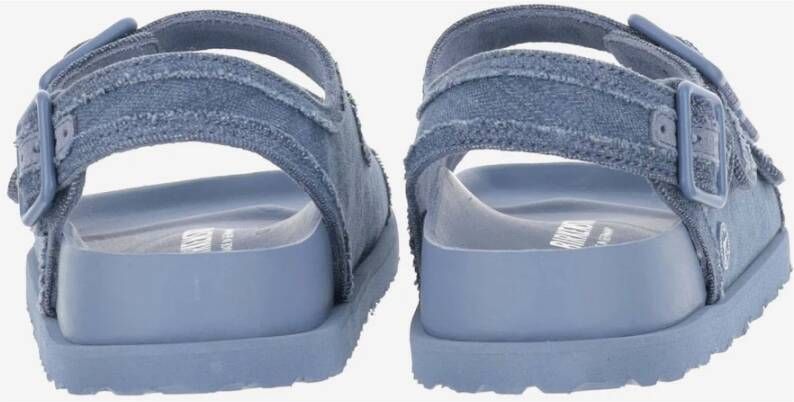 Birkenstock Denim Leren Trim Verstelbare Sandalen Blue Heren