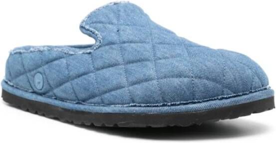 Birkenstock Blauwe Denim Gewatteerde Instap Sandalen Blue Dames