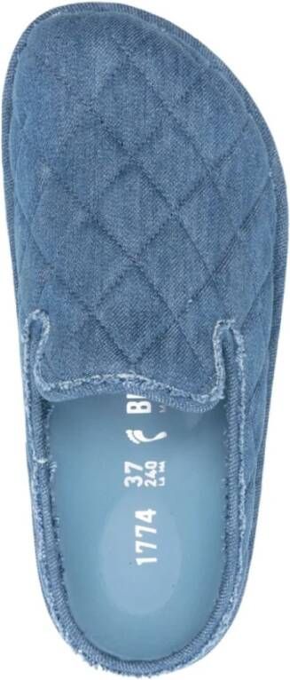 Birkenstock Blauwe Denim Gewatteerde Instap Sandalen Blue Dames