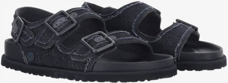 Birkenstock Donkere Wassing Denim Sandalen Black Heren