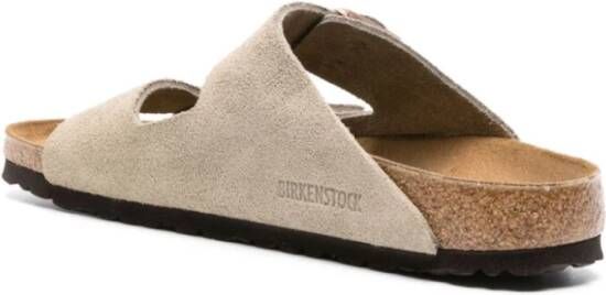 Birkenstock Dove Grey Suède Instap Sandalen Gray Heren