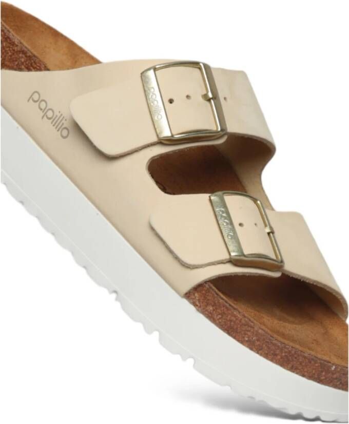 Birkenstock Ecru Nubuck Sandalen Beige Dames