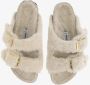 Birkenstock Shearling Sandalen met Verstelbare Banden White Dames - Thumbnail 2