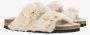 Birkenstock Shearling Sandalen met Verstelbare Banden White Dames - Thumbnail 3