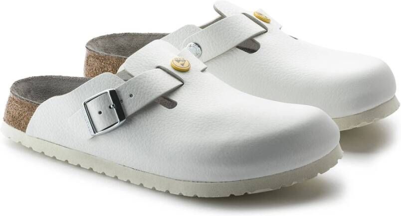 Birkenstock Elegante Leren Klompen Comfortabel Stijlvol White Heren