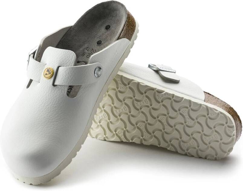 Birkenstock Elegante Leren Klompen Comfortabel Stijlvol White Heren