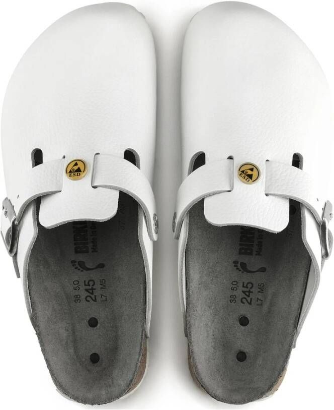 Birkenstock Elegante Leren Klompen Comfortabel Stijlvol White Heren