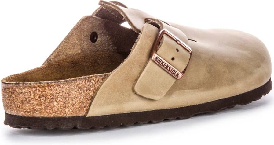 Birkenstock Elegante Pin Buckle Klomp in Tabak Beige Heren