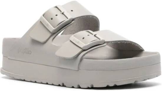 Birkenstock Exclusieve Natuurlederen Plateau Sandalen Gray Dames