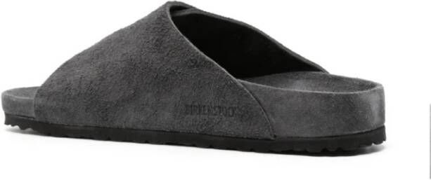 Birkenstock Exclusieve Suède Sandalen Antraciet Kleur Gray Heren