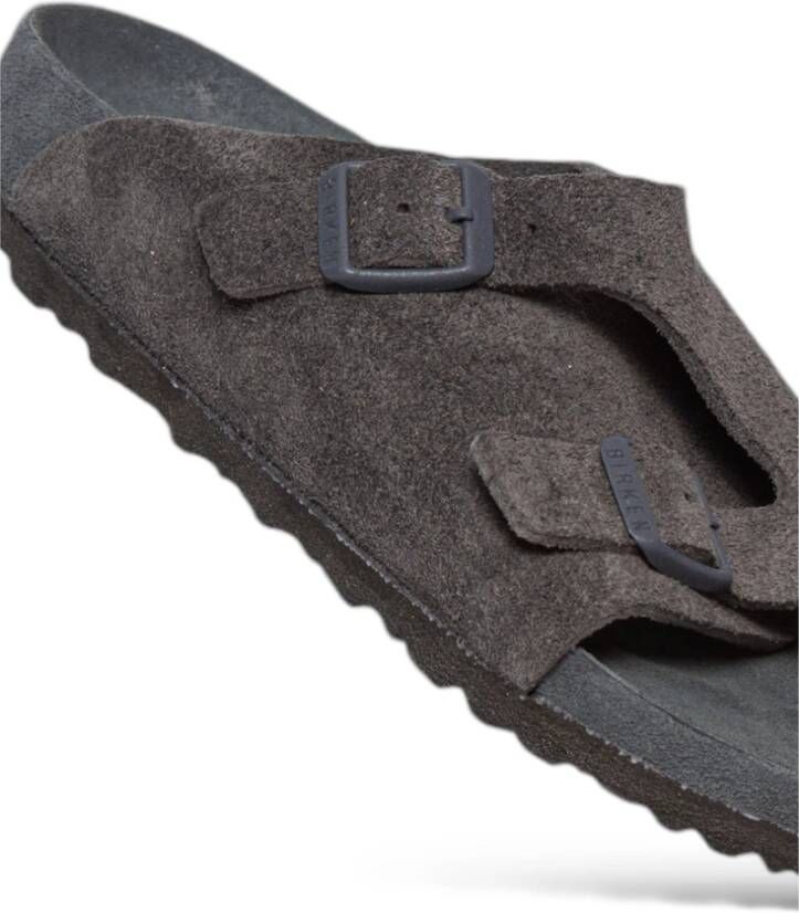 Birkenstock Exclusieve Suède Sandalen in Anthracite Gray Heren