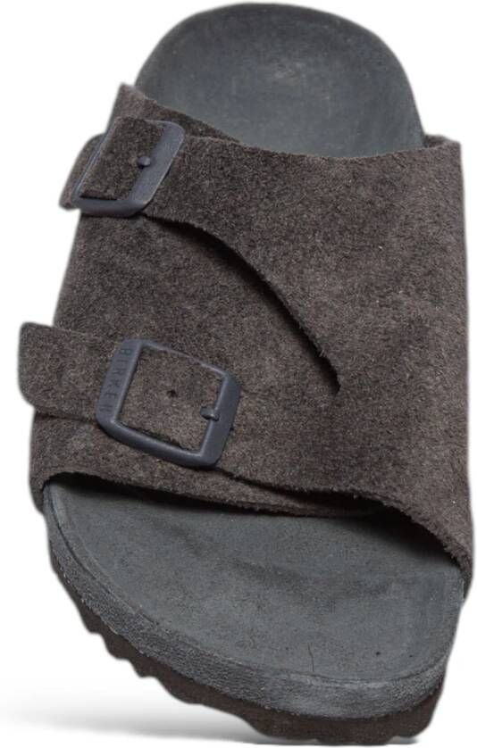 Birkenstock Exclusieve Suède Sandalen in Anthracite Gray Heren