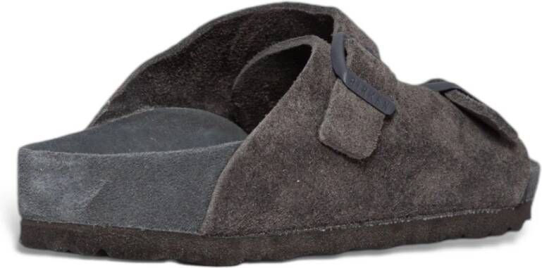 Birkenstock Exclusieve Suède Sandalen in Anthracite Gray Heren